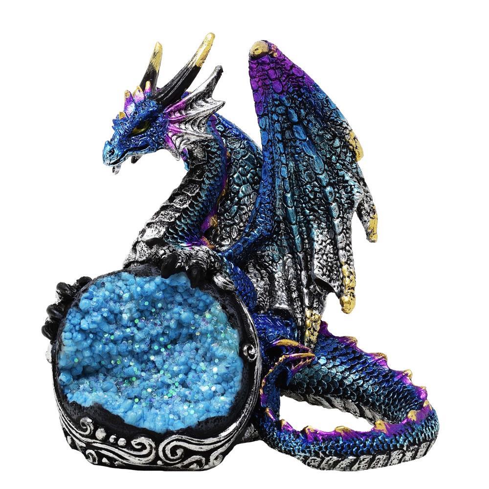 Blue dragon with crystal