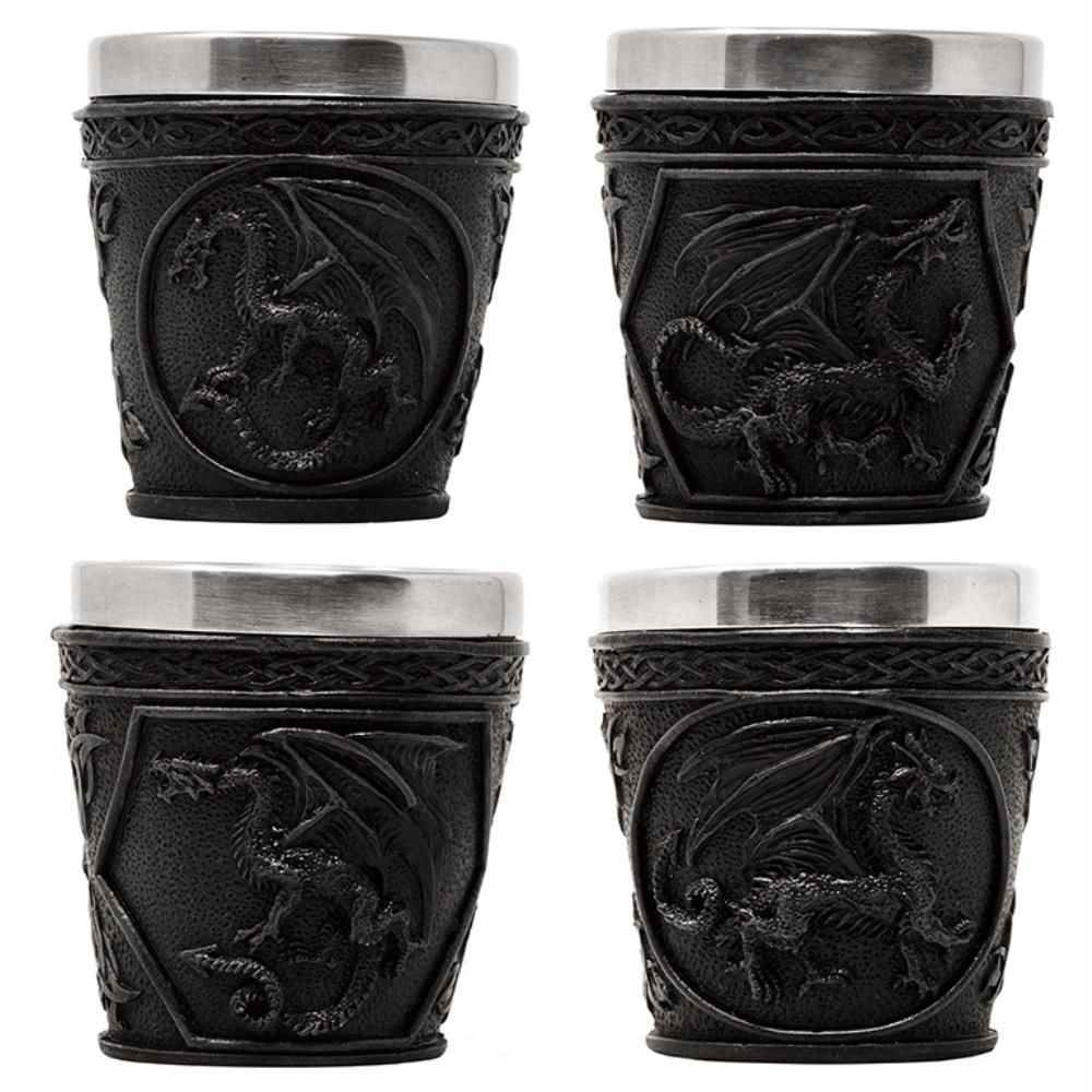 4er Set Shotbecher Drachen