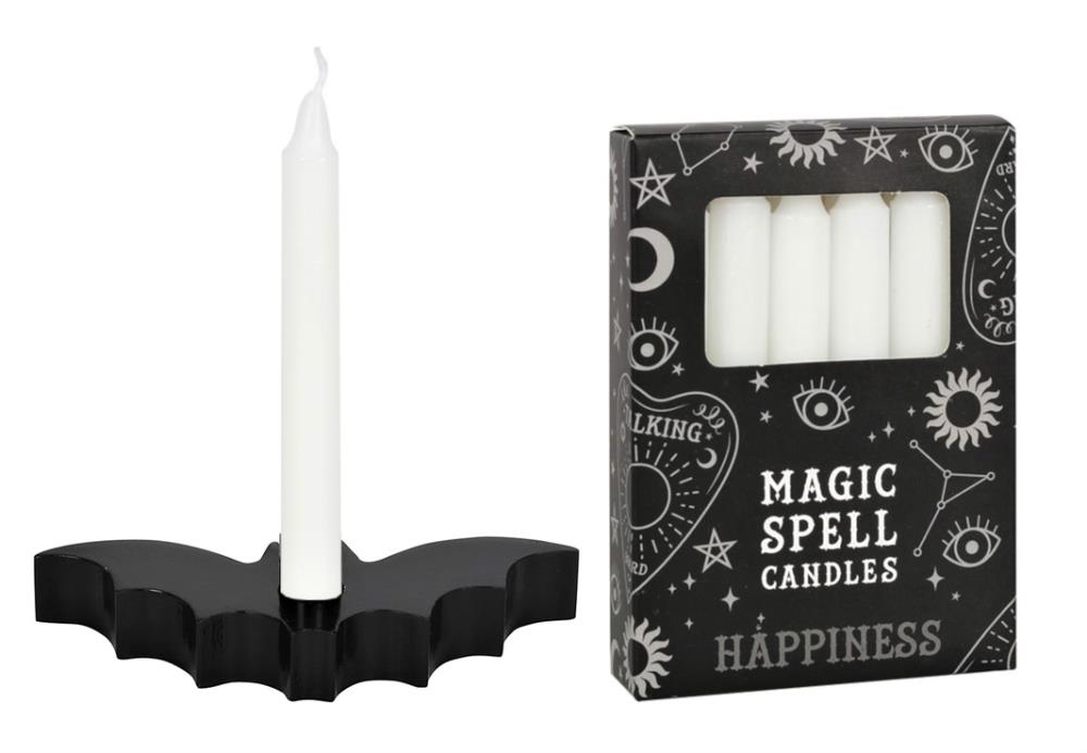 Spell Candle Halter "Fledermaus" inkl. Spell Candle "Happiness"