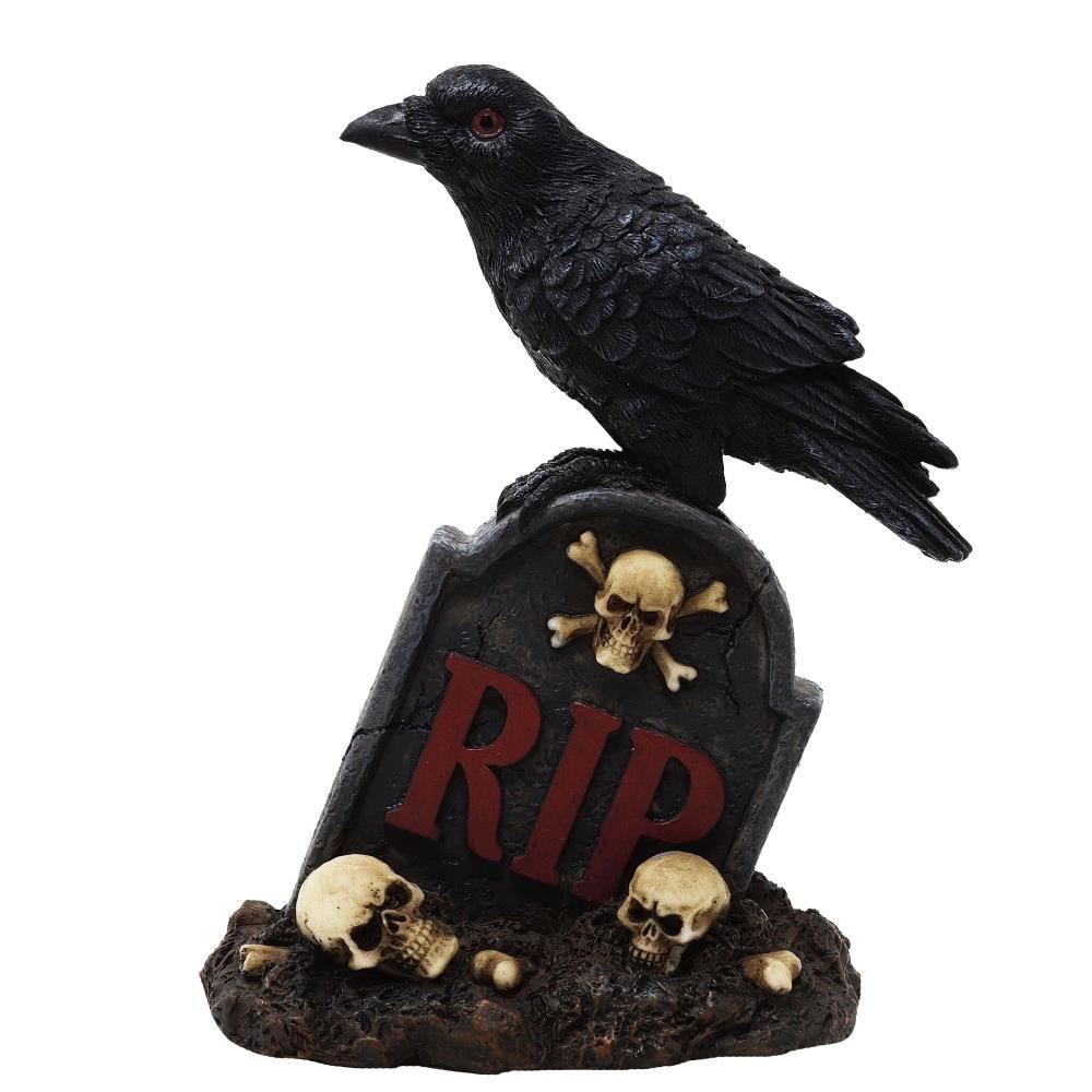 Raven on gravestone SET of 2