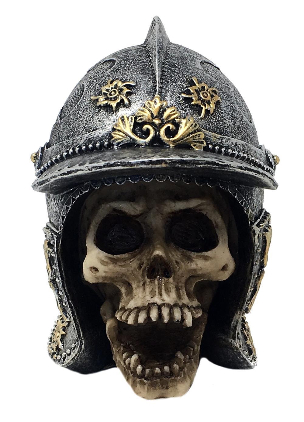 4er Set, Totenkopf im Ritterhelm 